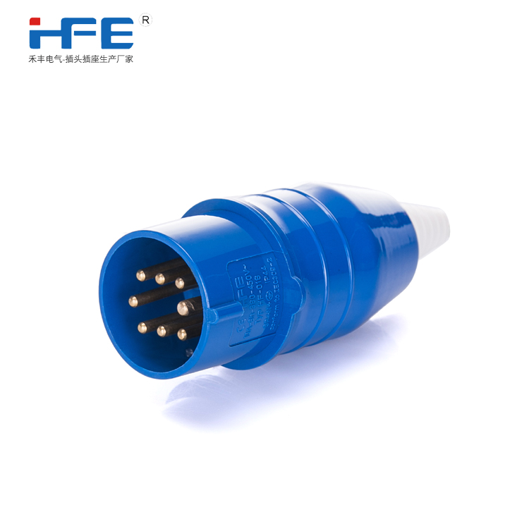 HFE吊篮专用工业插头插座8芯10A/6P+N+E/IP44/6H/380V