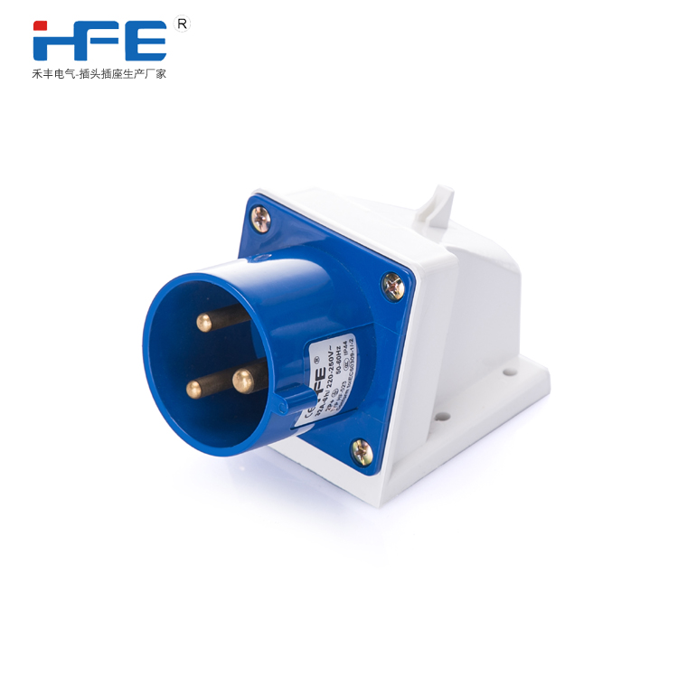 HF513 3芯16A明装器具插头 HF523 3芯32A反装器具工业插头